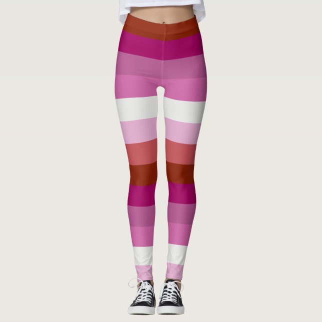 Legging Bandeira do Orgulho LGBTQ+ - Faixa Horizontal (Frente)