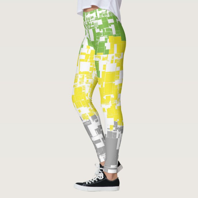 Legging Bandeira do Orgulho Lithromântico Abstrato Funky G (Esquerda)