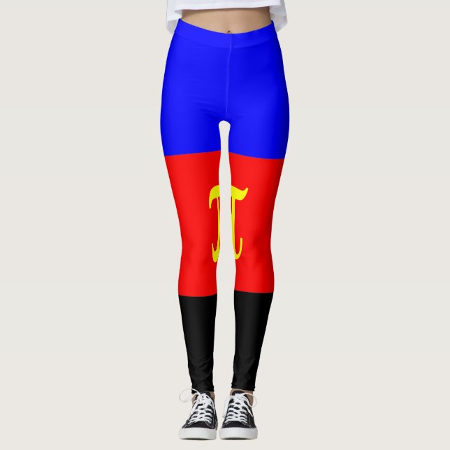 Legging Bandeira do Orgulho Poliamoroso (Frente)