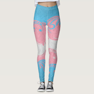 Legging Bandeira do Ornamental do Transgender