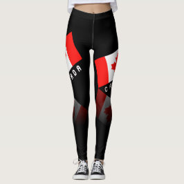 Legging Bandeira elegante de Canadá da folha de bordo