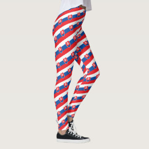Legging Bandeira Eslováquia, viagem/desportista
