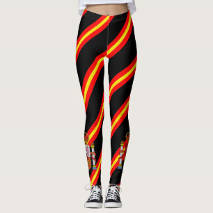 Legging Bandeira espanhola das listras