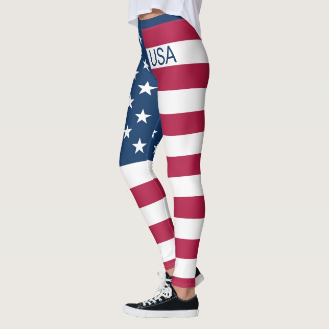 Legging Bandeira Estados Unidos Estrelas e Stripes Persona (Esquerda)