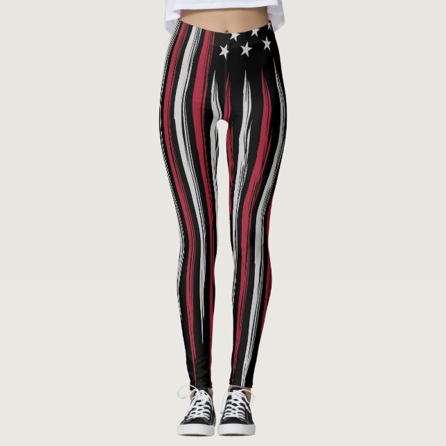 Legging bandeira EUA grunge (Frente)