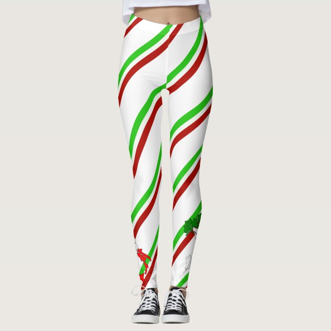 Legging Bandeira italiana das listras (Frente)