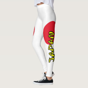 Legging Bandeira Japonesa Declaração Ousada