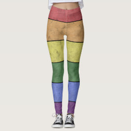 Legging Bandeira LGBT vintage orgulho linhas pretas desgas