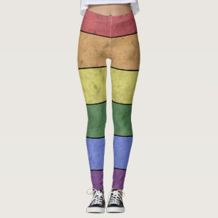 Legging Bandeira LGBT vintage orgulho linhas pretas desgas