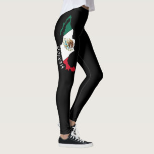 Legging Bandeira mexicana do estiramento moderno das mulhe