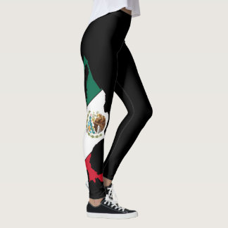 Legging Bandeira mexicana Logotipo do Estico Moderno das M