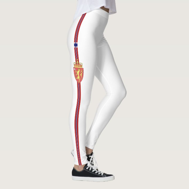 Legging Bandeira norueguesa e Casaco de armas (Direita)
