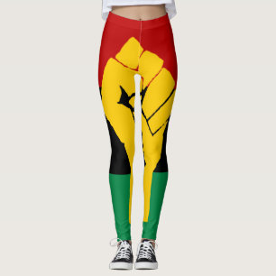 Legging Bandeira Pan-Africana de Energia Preta
