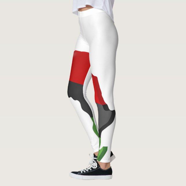 Legging Bandeira Pan-Africana | Zazzle_Growth. (Esquerda)