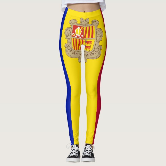 Legging Bandeira Patriótica Andorra (Frente)
