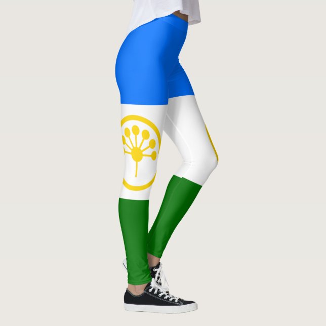 Legging Bandeira Patriótica de Bashkortostan (Direita)