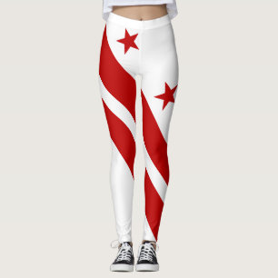 Legging Bandeira patriótica do estado do Washington DC