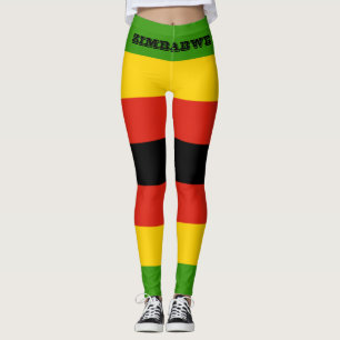 Legging Bandeira Patriótica do Zimbábue África