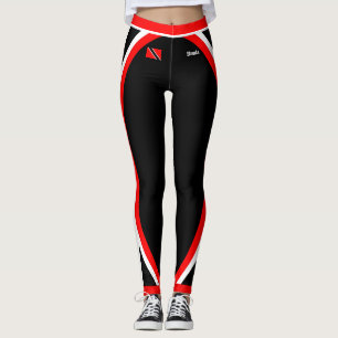 Legging Bandeira Patriótica Trinidad e Tobago com seu nome