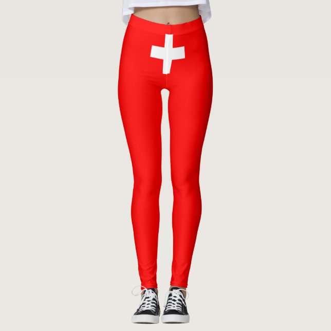 Legging Bandeira Suíça (Suiça) (Frente)