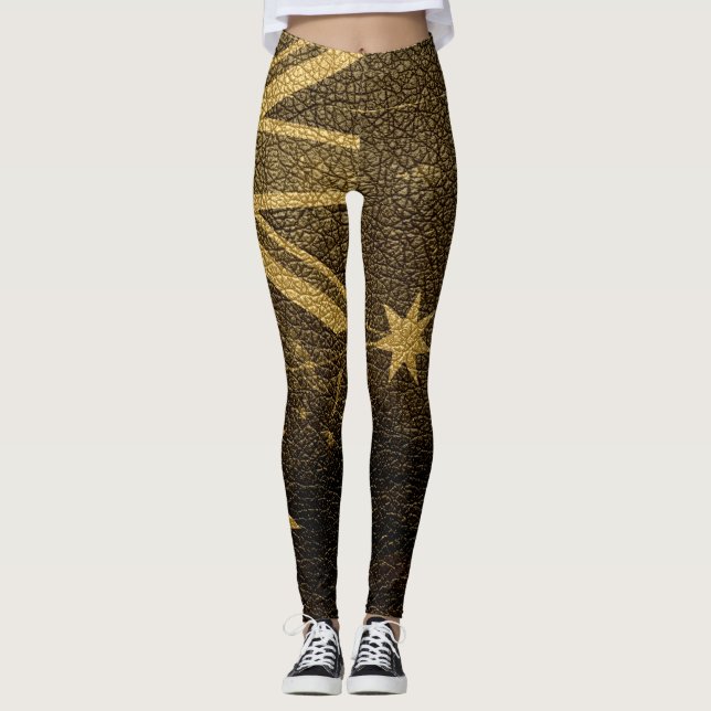 Legging Bandeira Vintage da Austrália #8 (Frente)