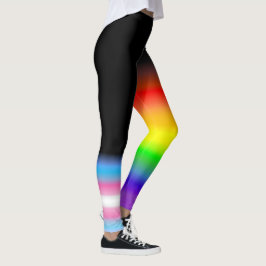 Legging Bandeiras assimétricas do orgulho do arco-íris do