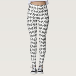 Legging Bandeiras Checkered que competem o meta