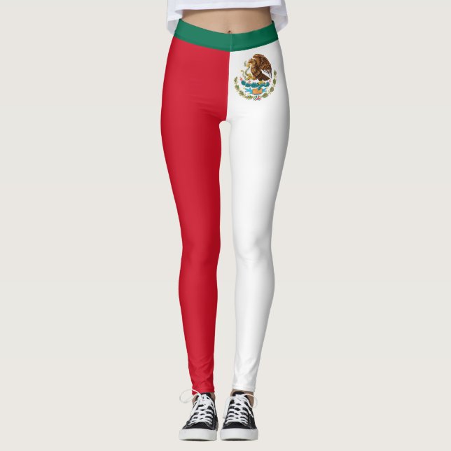 Legging Bandera de México - Bandeira do México - Bandeira  (Frente)