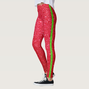 Legging Banheiras de Natal Vermelhos