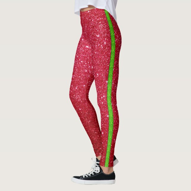 Legging Banheiras de Natal Vermelhos (Esquerda)