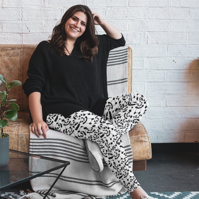 Legging Barramento de Panda Bonito — Fato Divertido (Criador carregado)