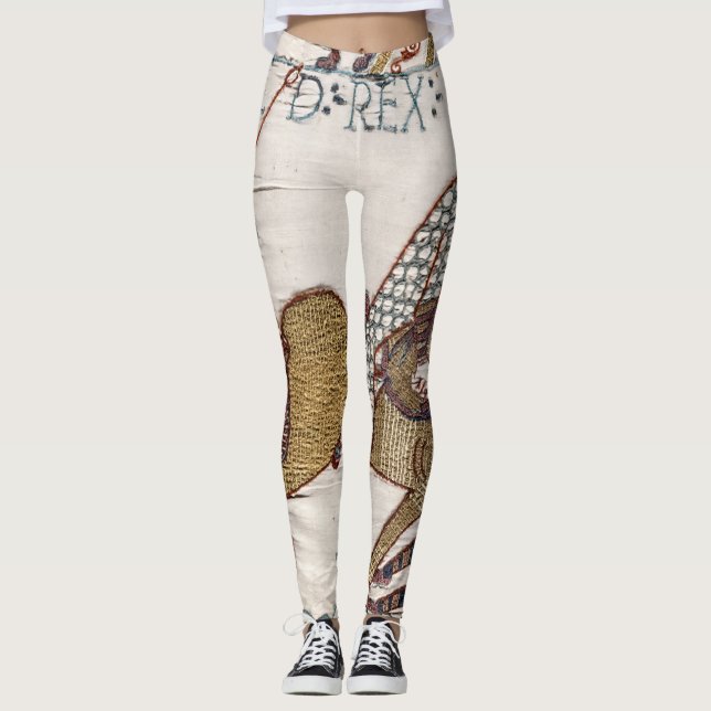 Legging Batalha de Hastings- Bayeux Tapeçaria King Harold (Frente)