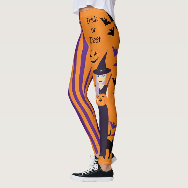 Legging Batatas de bruxas-bruxas do Halloween (Esquerda)