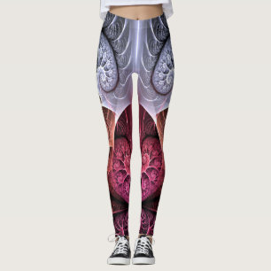 Legging Batida cardíaca, Abstrato Surreal Fantasy Arte Fra