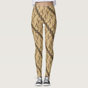 Legging Batik Parang, Padrão Indonésia, Javanês, Étnico
