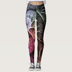 Legging Batimento cardíaco, Arte fractal abstrata surreal 