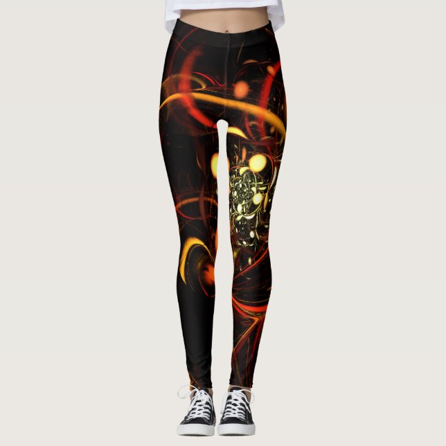 Legging Batimentos de coração Abstrato (Frente)
