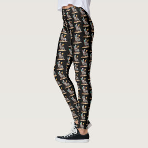 Legging Beach Lounging Skeleton Halloween