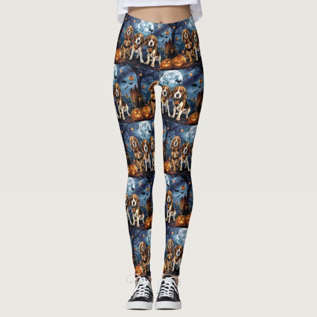 Legging Beagle Halloween Assustador (Frente)