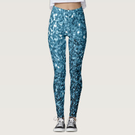 Legging Bebê azul claro brilho falso faísca