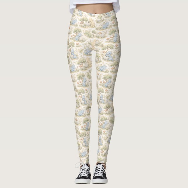 Legging Bebê Dragão Fofo Padrão Floresta Pastel (1) (Frente)