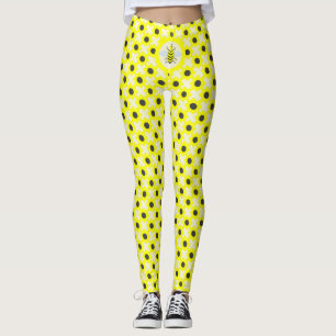 Legging Bebê e Flores Amarelas-brancas