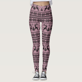 Legging Bebê Rosa Reindeer Sweater A Ver Natal