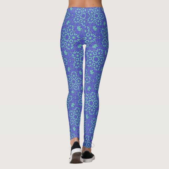 Legging Bebê roxo de arte geométrica (Verso)