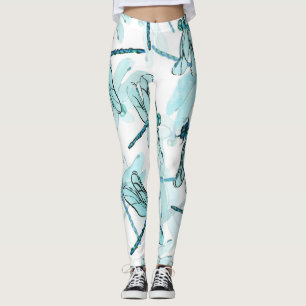 Legging Bebidas Elegantes: Maravilha de Aquarela