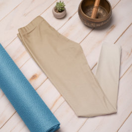 Legging bege quente de cor de tendência do óvulo - Pernas