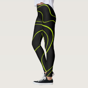 Legging Bei e Fluxo 2 em Verde limão e Preto