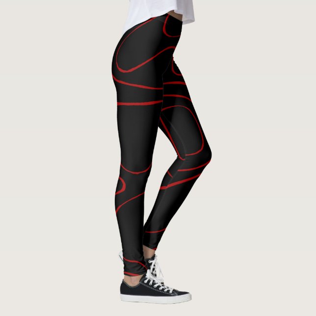 Legging Bei e Fluxo 2 em Vermelho e Preto (Direita)