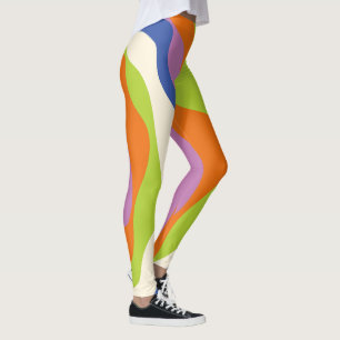 Legging Bei & Fluxo 4 Azul, Laranja, Roxo, Verde e Creme