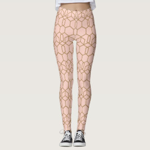 Legging Beijo de Pêssego & Moderno Geométrico Boho Glamour